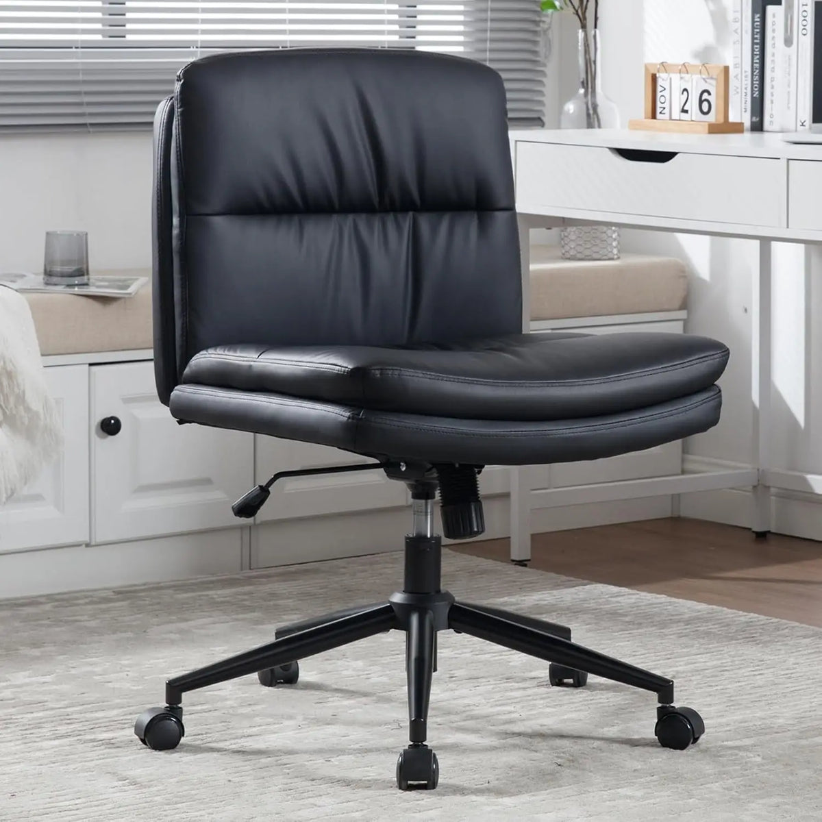 500LB Heavy Duty Office Chair - Ergonomic High Back PU Leather Executive Desk Chair for Big & Tall Users