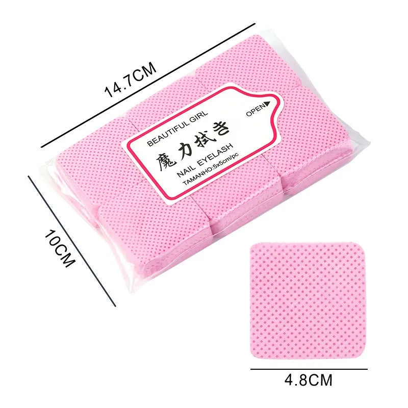 300PCS Lint-Free Nail Wipes – Cotton Pads for Manicure, Nail Cleaning & Salon Use