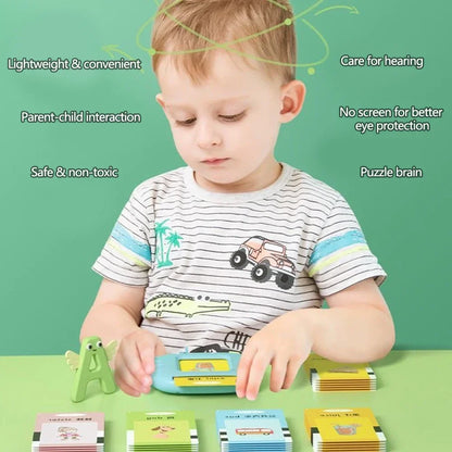 Early Education Flashcards – Talking English Learning Toys for Kids, Preschool Electronic Audio Book Machine Gift