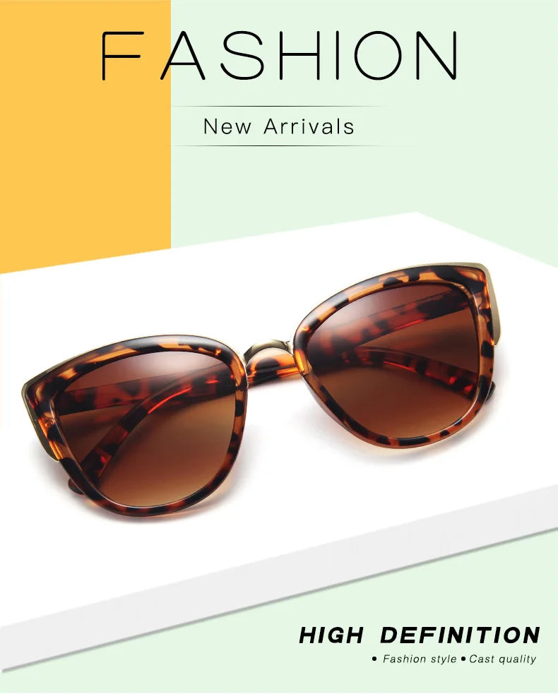Women's Cat Eye Polarized Sunglasses - Luxury Black Metal Frame, Stylish & Fast-Selling Sunwear