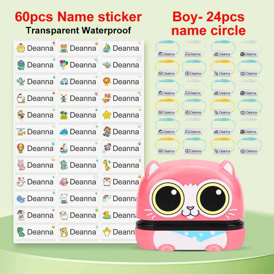 149pcs Personalized Name Stamp Set – Waterproof, Non-Fading Baby & Kindergarten Engraved Seals, Perfect Student Gift