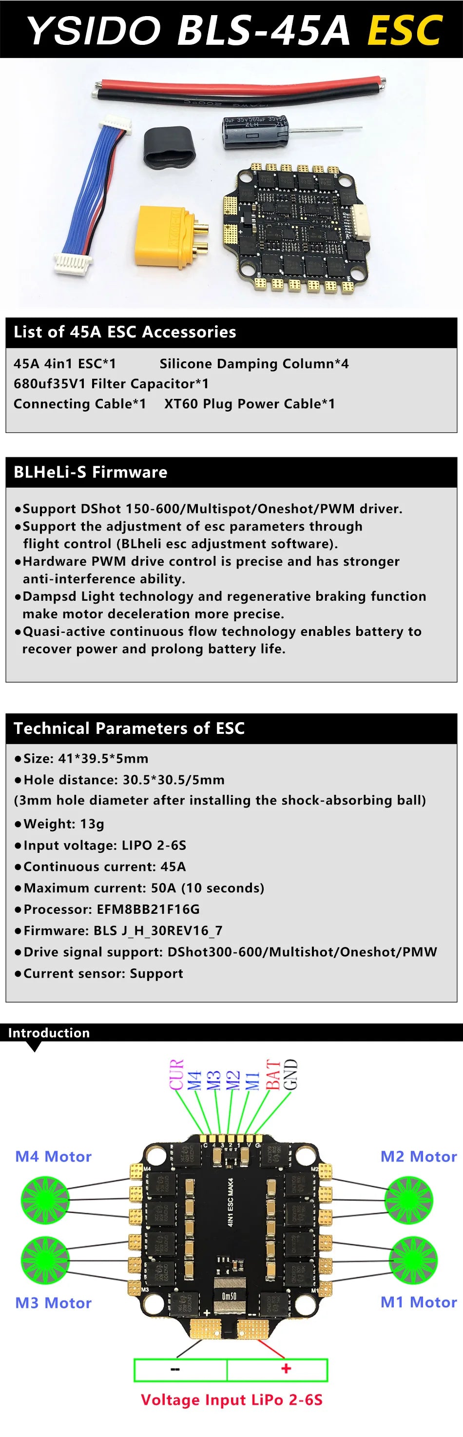 Mark4 5-Inch D5/D5C FPV Carbon Fiber Frame – 5mm Arm, 5043 Propeller, F4V3S FC, 45A ESC Stack & ELRS 915MHz Drone Kit