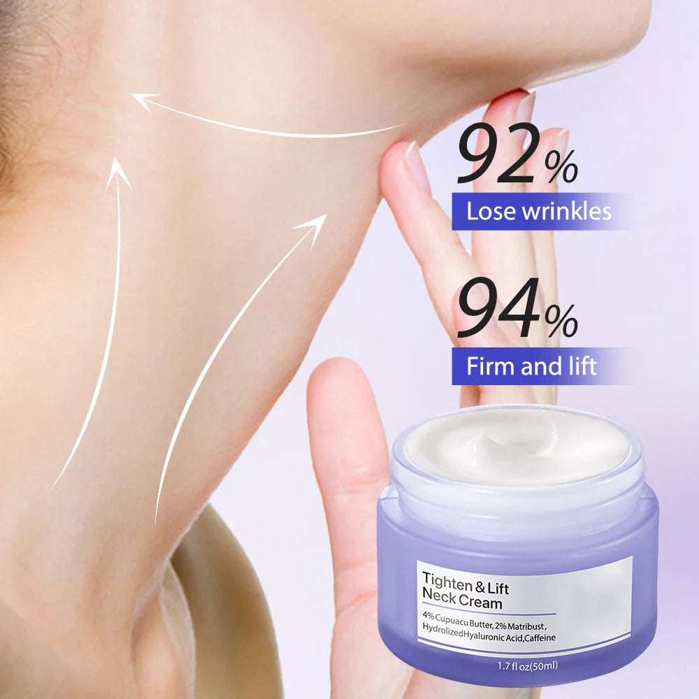 Neck Lift Cream — Firming, Tightening & Brightening, Reduces Fine Lines, Moisturizing & Smoothing Neck Care