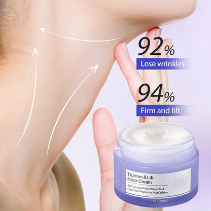 Neck Lift Cream — Firming, Tightening & Brightening, Reduces Fine Lines, Moisturizing & Smoothing Neck Care
