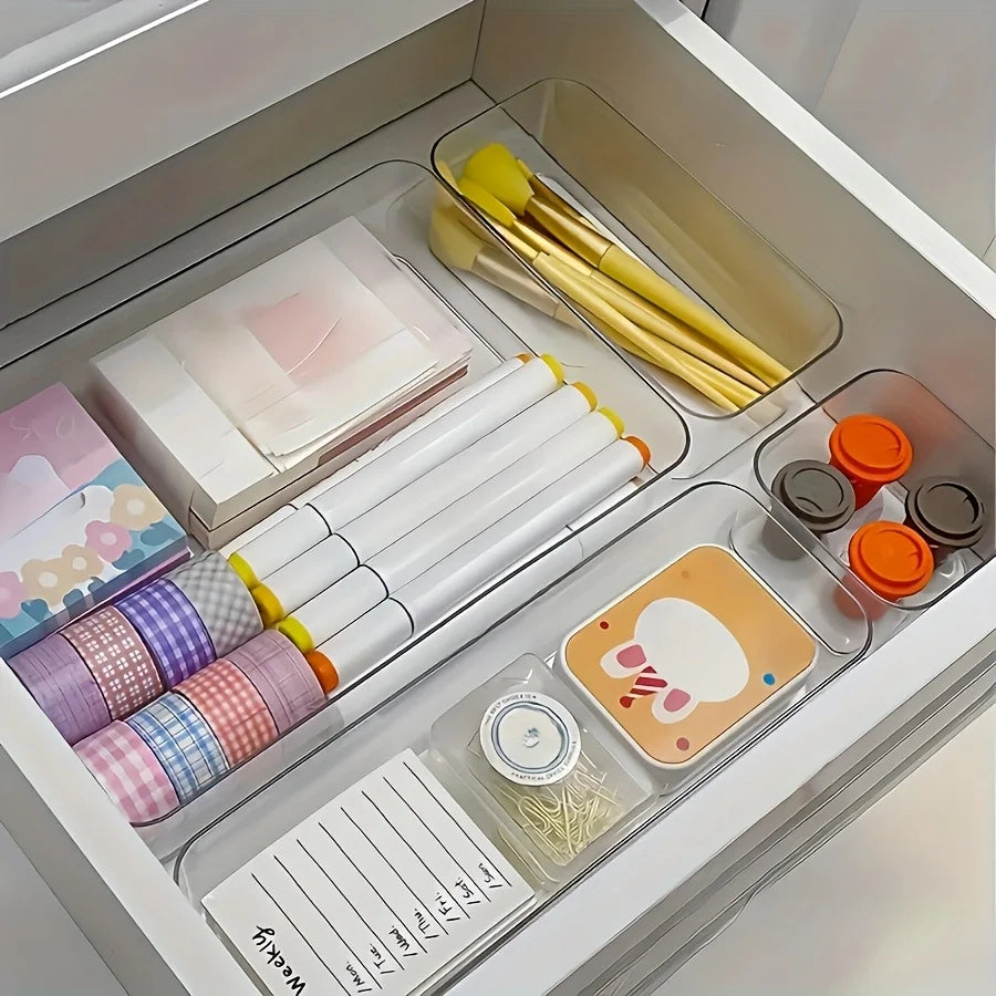 Cosmetic & Stationery Storage Box – Makeup, Office Supplies, Desk & Drawer Organizer for Home