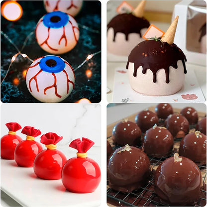 3D Sphere Silicone Mold — Ball-Shaped Mousse Cake, Chocolate Truffle & French Dessert Baking Tool