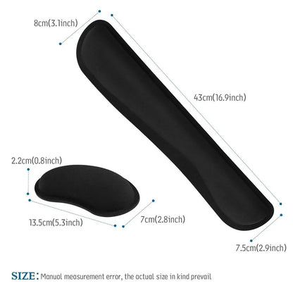 Widen Memory Foam Mouse Pad with Nonslip Wrist Support - Comfortable Keyboard Wrist Rest for Office, Computer, Laptop and Mac