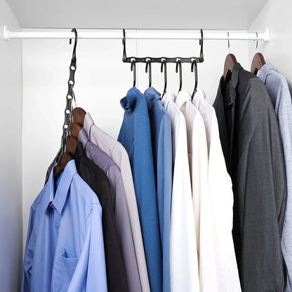5-Hole Multifunctional Folding Hanger – Space-Saving Windproof Plastic Hook for Apartments, Dorms & Homes