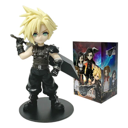 Anime 11-12cm Final Fantasy Figure Set – Cloud, Tifa, Aerith & Zack PVC Collectible Toy