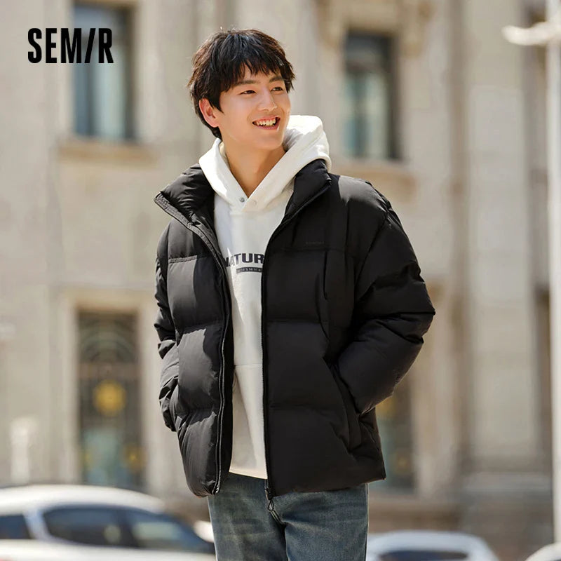 Semir 2024 Winter Down Jacket – Windproof, Waterproof Puffer Coat for Men and Women, Cold-Proof Outerwear for Couples
