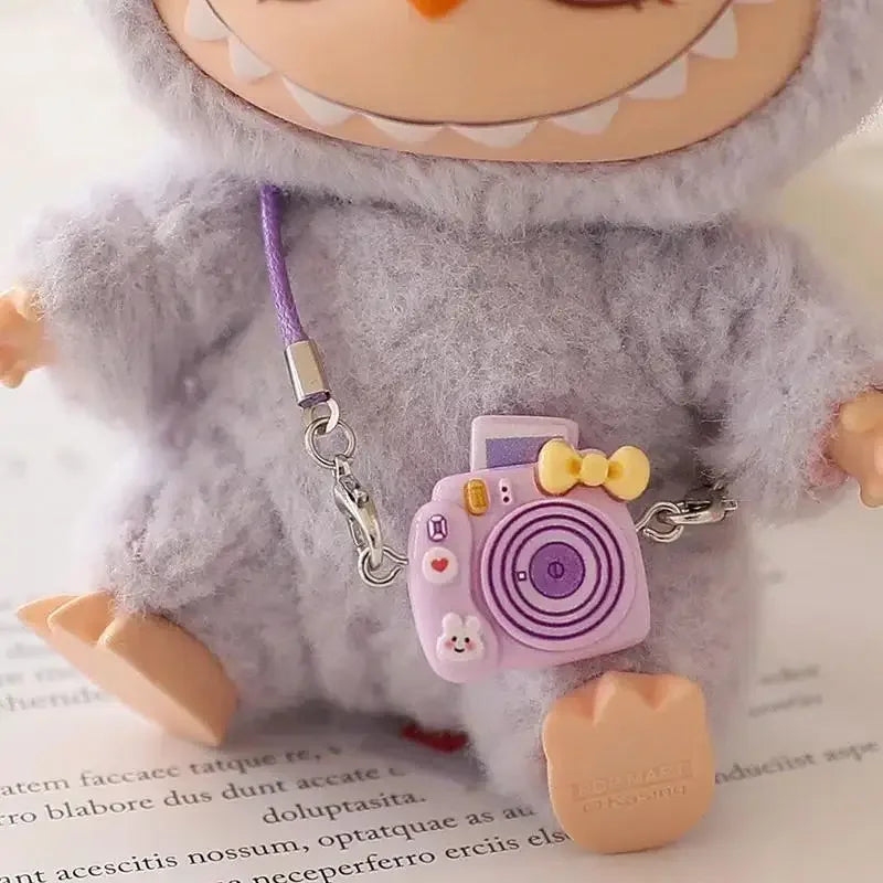 Mini Doll Clothes & Accessories — 15–17cm Labubu & 10cm Cotton Doll Outfit, Pink Hoodie & Yarn Skirt (No Doll)