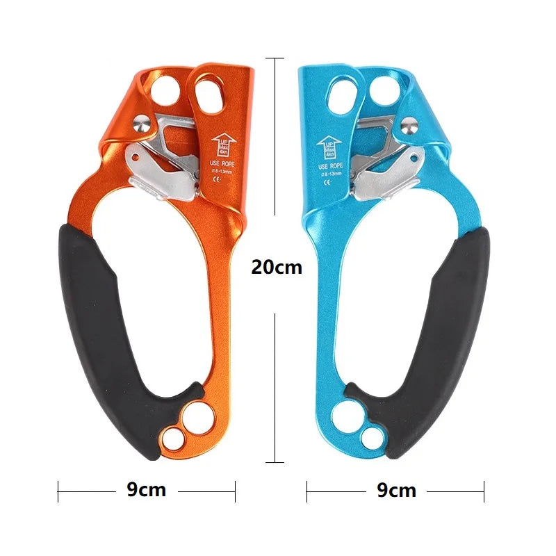Outdoor Rock Climbing Hand Ascender – Left & Right Hand SRT Rope Ascend Device Mountaineering Tool