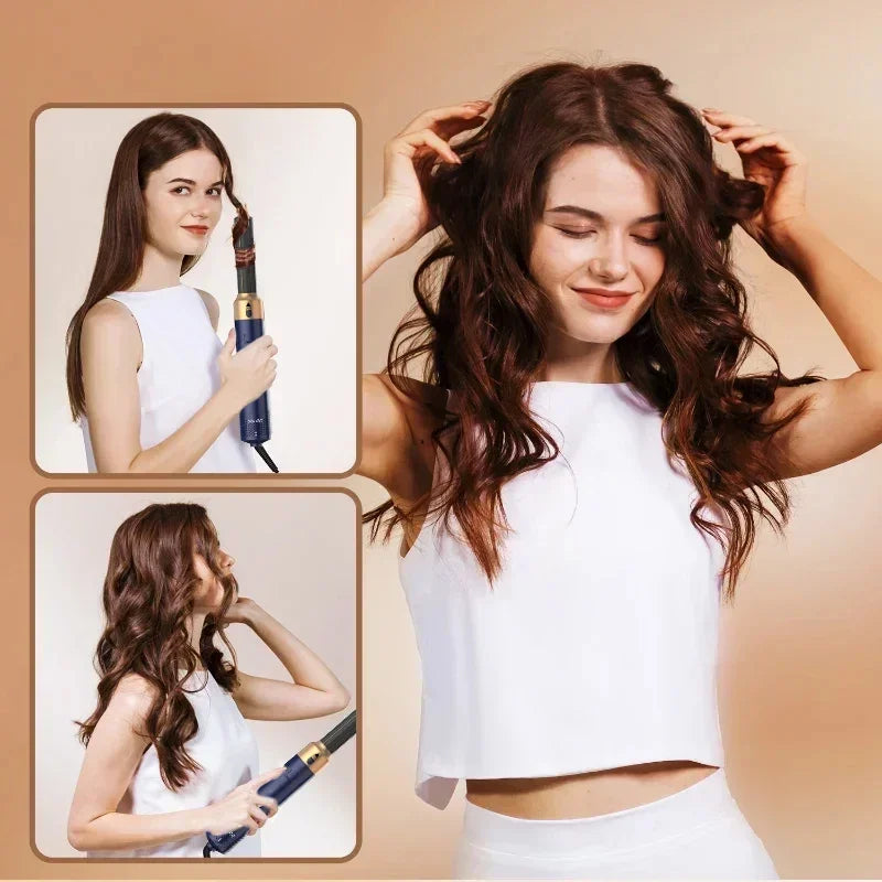 5-in-1 Hair Dryer Comb Set – Professional Hot Air Styler for Curling, Straightening & Volumizing Hair at Home
