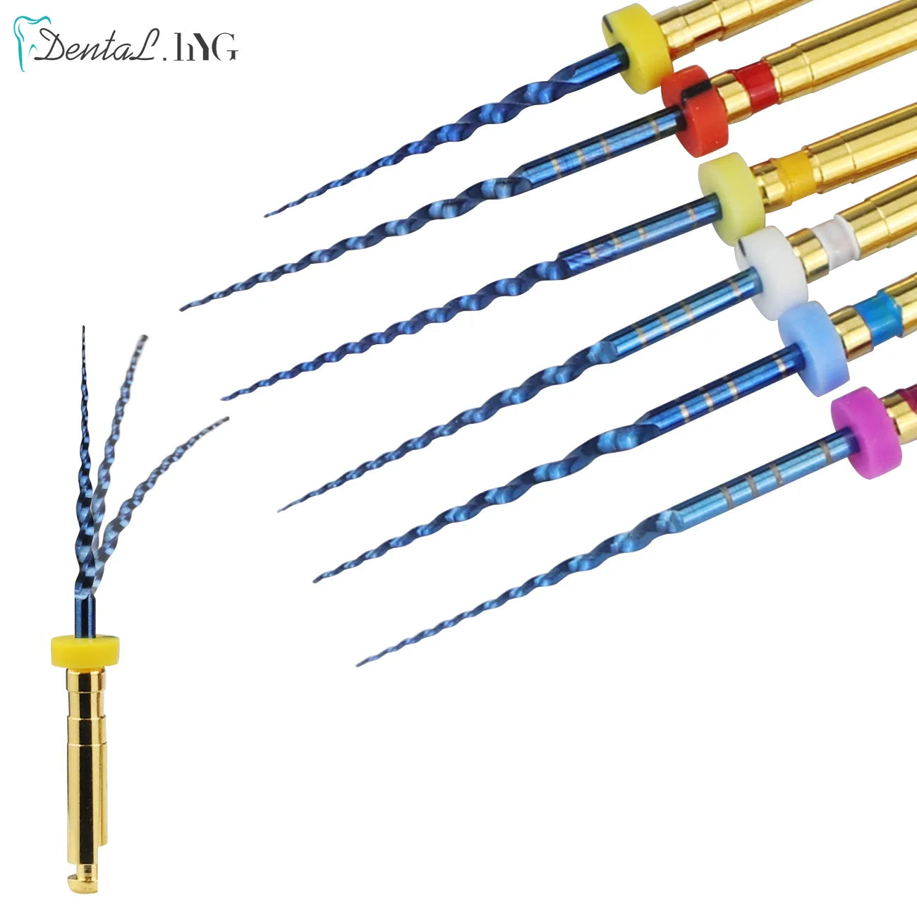 Dental SX-F3 Blue Nitinol Rotary Files – Endodontic Root Canal Engine Tool for Dentistry