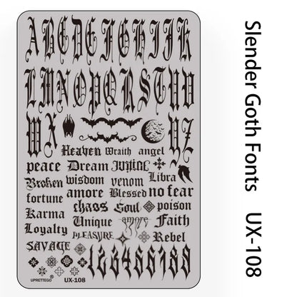 UX Serial 2 Stainless Steel Stamping Plate Template – Vintage Abstract Fabric Texture Pattern for Nail Art, Floral Lace, Xmas & Halloween Designs (UX52)