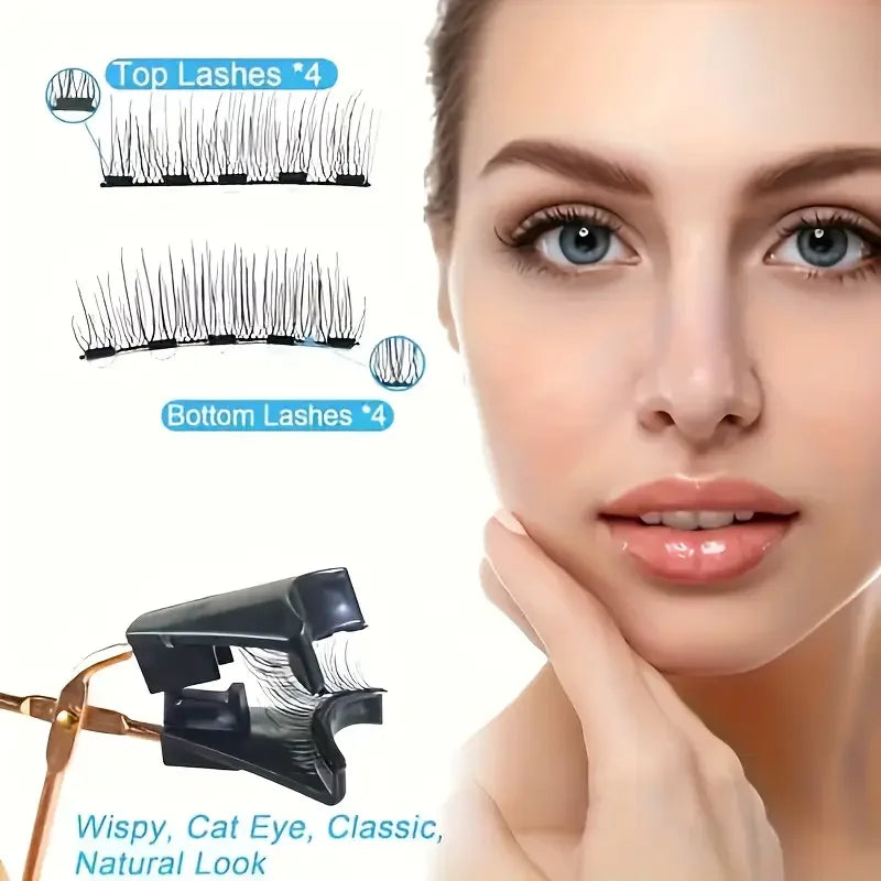 Easy-to-Apply Magnetic False Eyelashes Set – Reusable, No Glue, Natural Curl & Volume, Beginner-Friendly