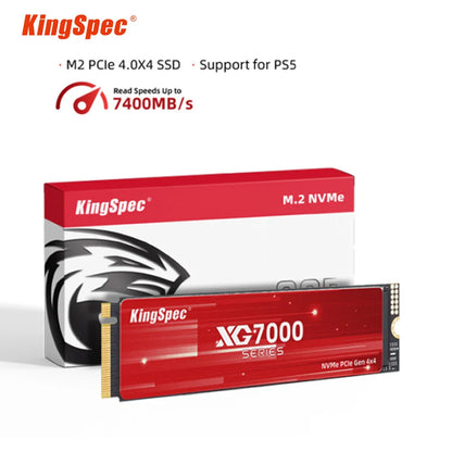 KingSpec M.2 PCIe 4.0 NVMe SSD – 512GB, 1TB, 2TB, 4TB Solid State Drive for Laptop, Desktop, PS5