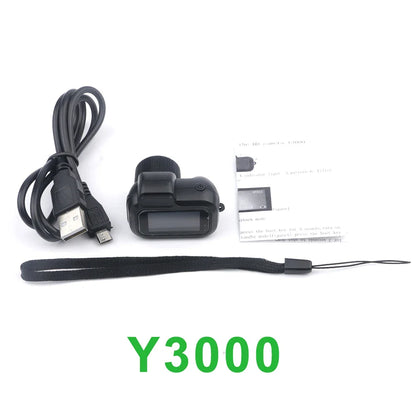 Y4000 Monoreflex Mini Camera 1080P Portable Video Recorder with Flash Lamp, Battery Dock & LCD Screen