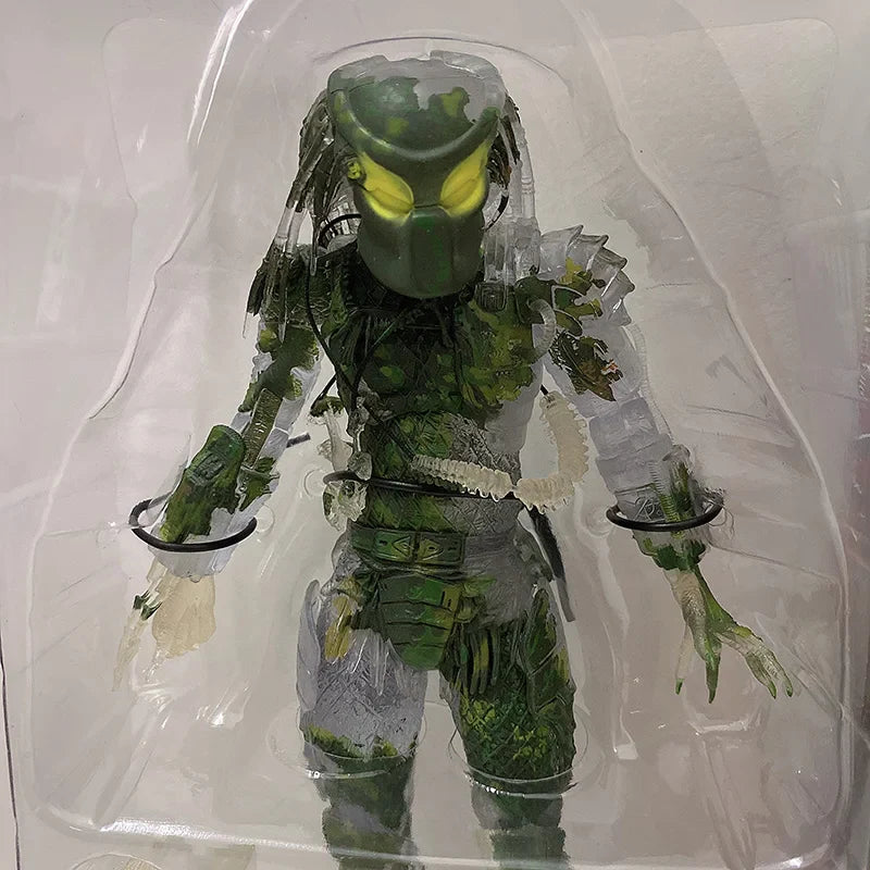 Aliens vs Predator Jungle Demon Action Figure – 30th Anniversary Masked & Unmasked Predator Collectible Desktop Toy