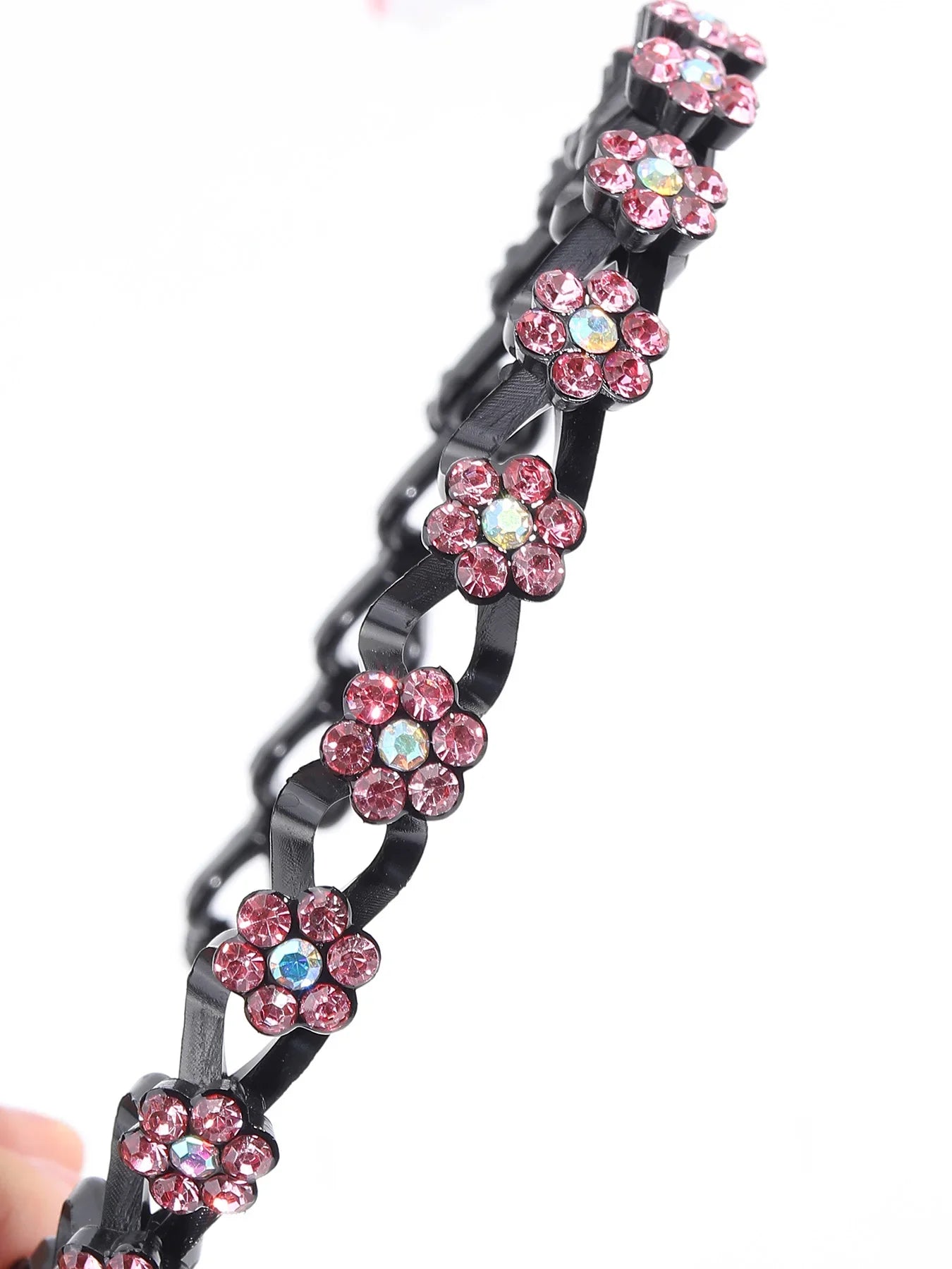New Non-slip Rhinestone Headbands – Solid Wave Hairbands for Women & Girls, Bezel Fashion Hair Hoop, Boutique Hair Accessories