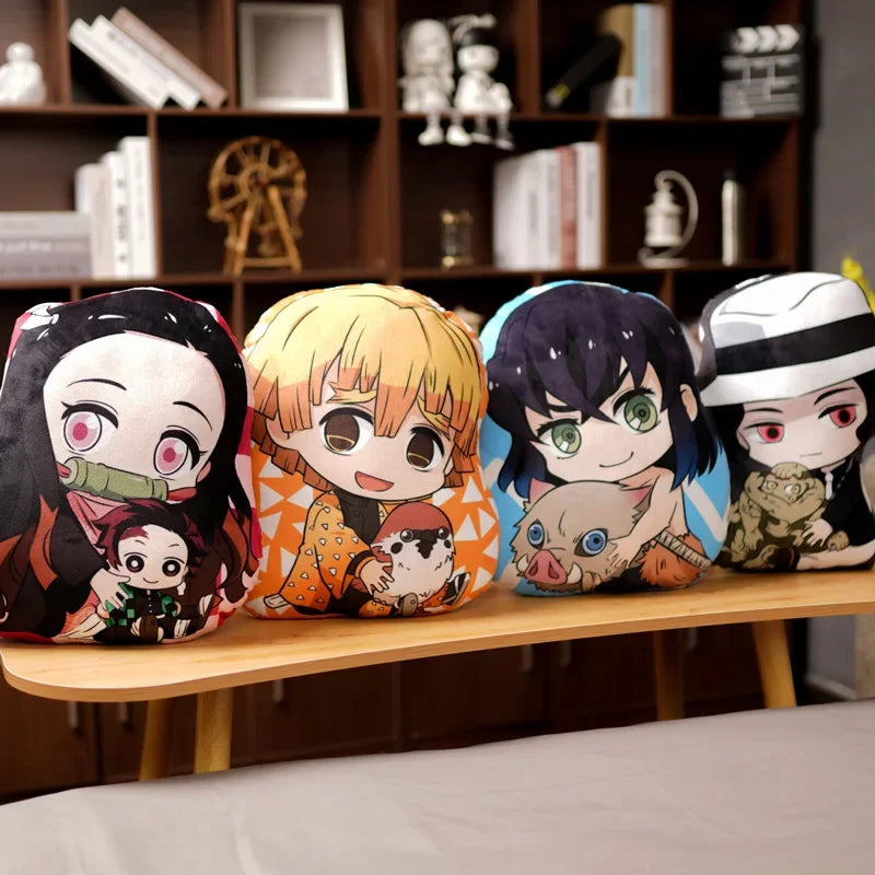 Demon Slayer Kimetsu no Yaiba Plush Cushion – Anime Dakimakura Pillow Tanjiro Nezuko Zenitsu Inosuke Kawaii Doll