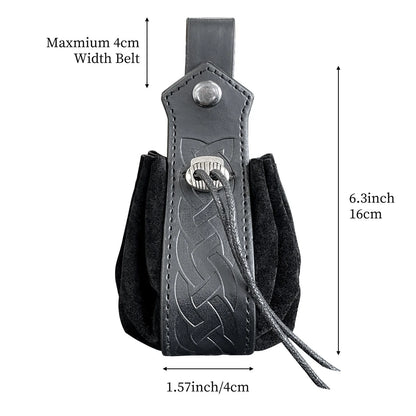 Viking-Style Medieval Coin Purse Belt Pouch - High-Quality Retro Waist Bag for Men, Cool & Handsome Design