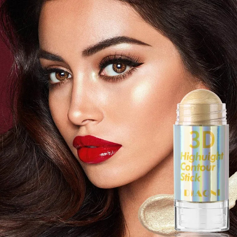 6-Color 3D Highlighter Stick – Face Brightening, Contour, Bronzer & Shimmer Concealer Cream
