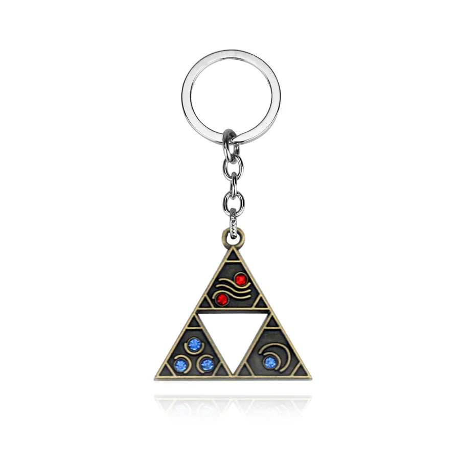 Zelda Shield Keychain – Enamel Metal Symbol Pendant Keyring for Men & Fans Gift