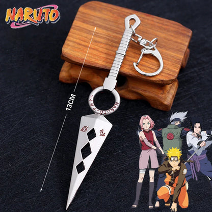 Anime Naruto Weapon Keychain Set – Metal Models of Asuma, Zabuza Sword, Kisame, Hidan, Minato Kunai & Flying Thunder God Cosplay Toys for Boys