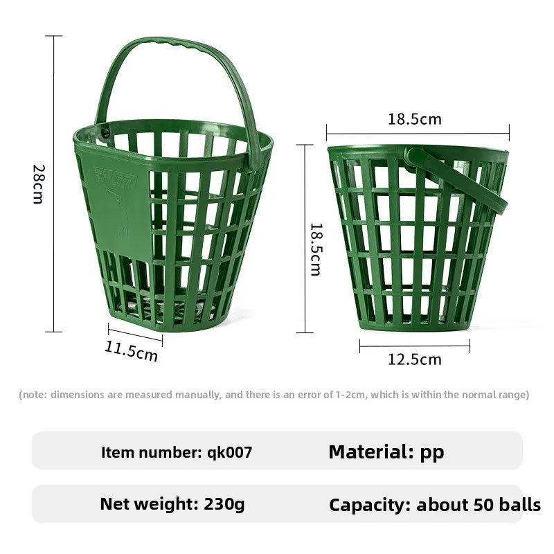 PGM Portable Golf Ball Basket – Eco-Friendly PP Storage Holder, Holds 50 Balls, Lightweight Practice & Training Equipment QK007
