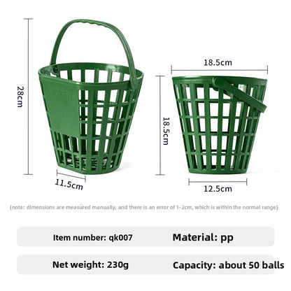 PGM Portable Golf Ball Basket – Eco-Friendly PP Storage Holder, Holds 50 Balls, Lightweight Practice & Training Equipment QK007