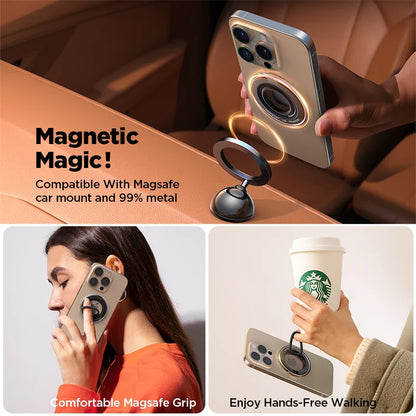 Joyroom Magnetic Ring Phone Holder – Colorful Silicone Kickstand Grip for iPhone 16/15/14 Pro Max