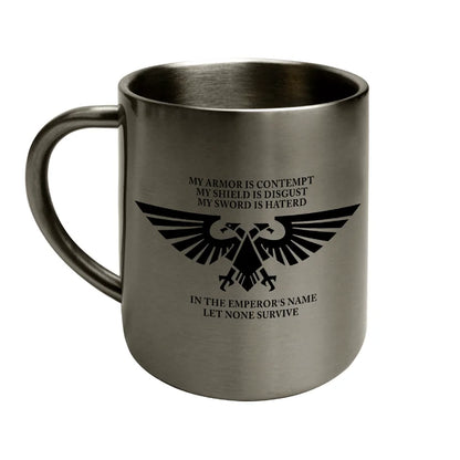 Warhammer 40K Metal Stainless Steel Cup | Imperial Double-Headed Eagle Mug | Game Peripheral Gift
