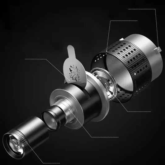 Optical Bowens Holder Projector Accessory - Spotlight Cone Photography Kit with Color Filters & 35 Gobos, Metal Quality