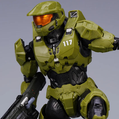 Halo Master Chief Action Figure – 1/12 PVC John-117 Collectible Toy with Full Body Articulation
