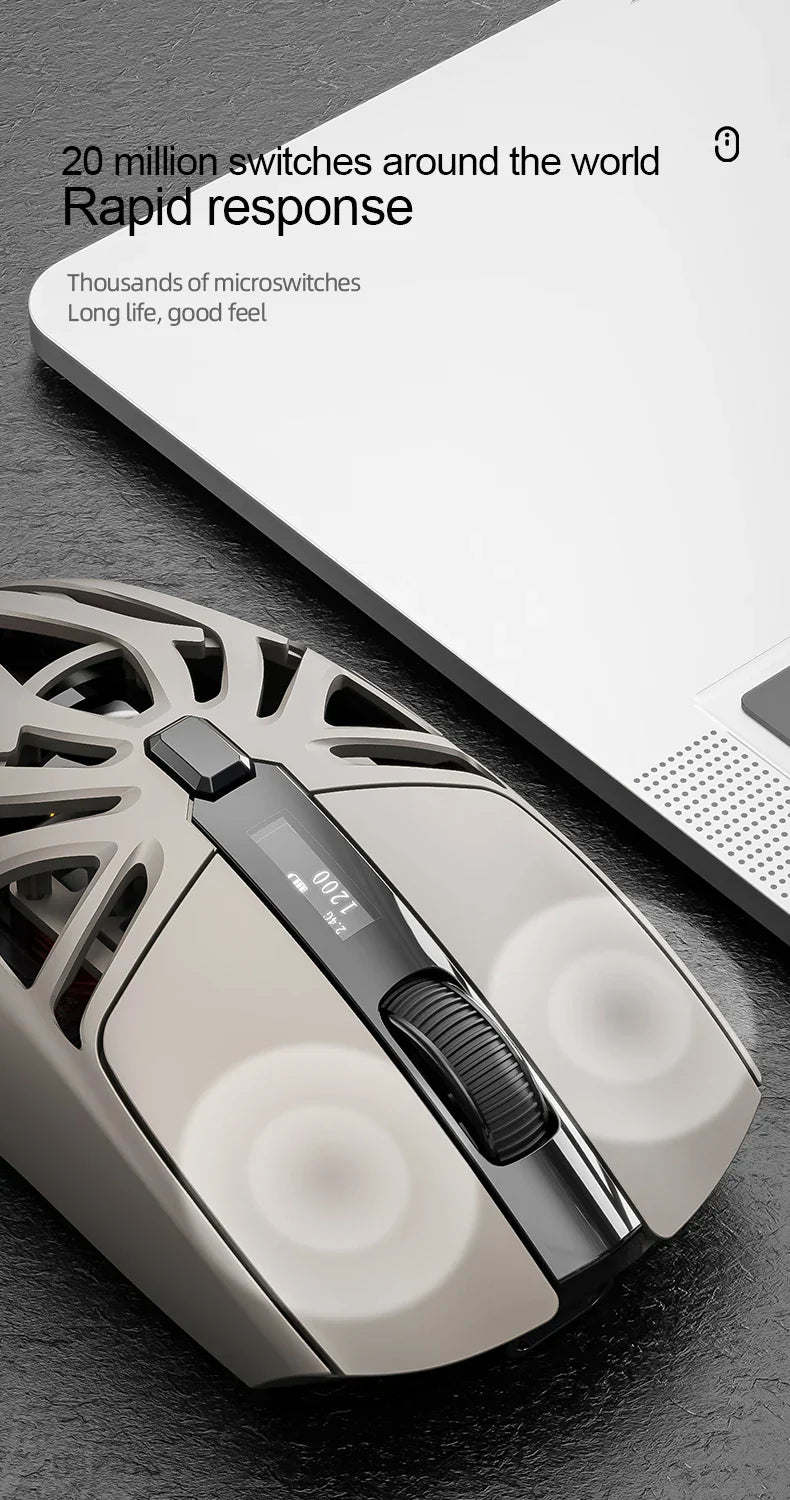 SmailWolf RS8 Wireless Gaming Mouse – Bluetooth & 2.4G, Lightweight E-Sports Mouse, 10,000 DPI, Triple Mode