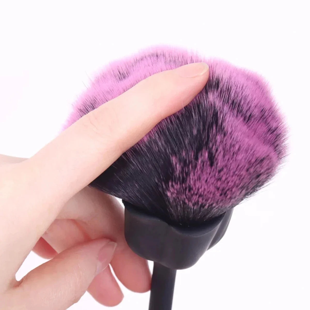 Rose Nail Dust Brush - Soft Manicure & Nail Art Cleaning Brush