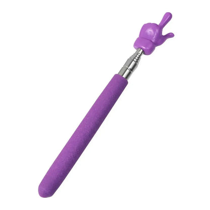 Stainless Steel Telescopic Teaching Pointer – Finger-Design Reading & Presentation Stick for School & Office Supplies
