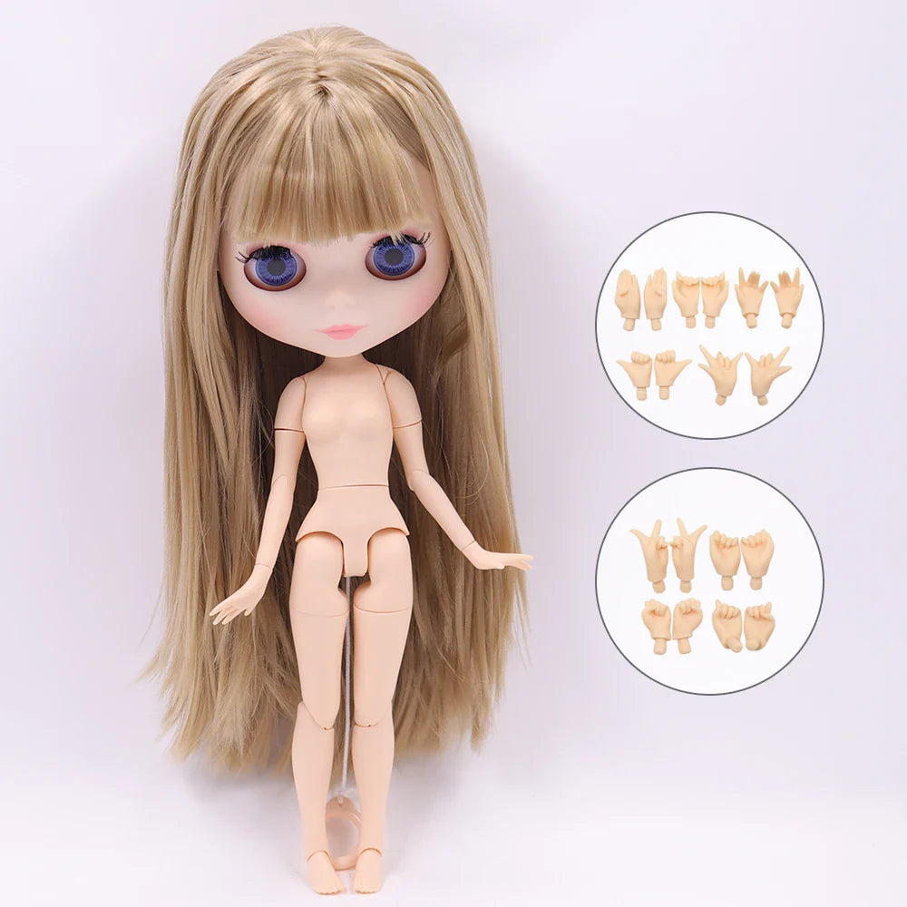 ICY DBS Blythe Doll 1/6 BJD Jointed Body — 30cm White Skin Anime Doll with Shiny & Matte Face, Special Price Gift Toy