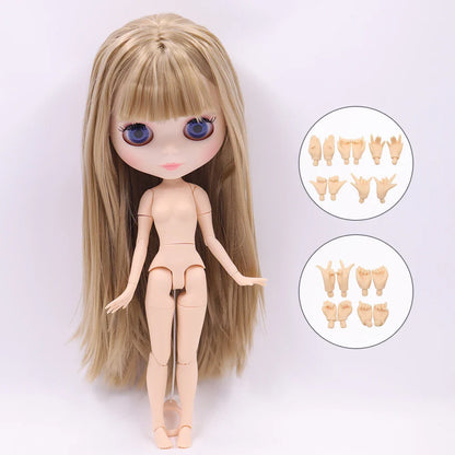 ICY DBS Blythe Doll 1/6 BJD Jointed Body — 30cm White Skin Anime Doll with Shiny & Matte Face, Special Price Gift Toy