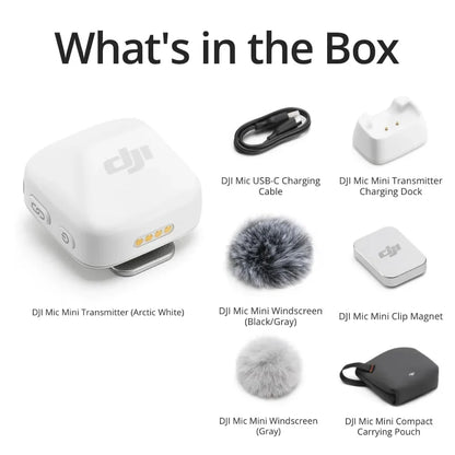 DJI Mic Mini Wireless Microphone – 48-Hour Battery & Two-Level Active Noise Cancelling with Case