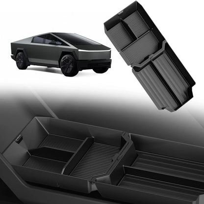 NEVERLAND Cup Holder Console Organizer for Tesla Cybertruck – Lower Center Storage Tray & Floor Organizer Interior Accessory