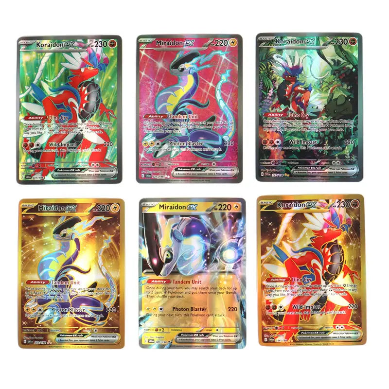 New Holographic Pokémon Cards – Scarlet & Violet 80 VMAX, 20 EX English Trading Cards for Kids & Collectors