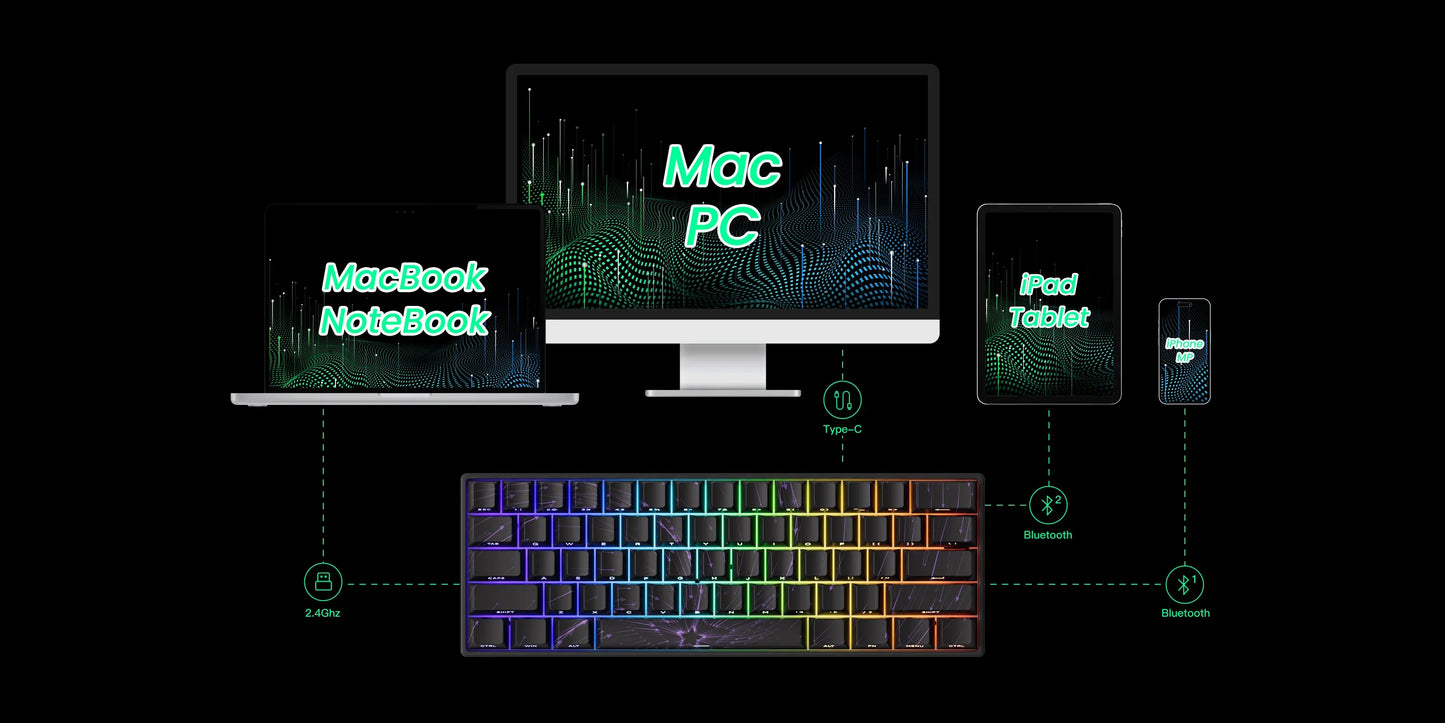 Akko MonsGeek FUN60 60% Mechanical Gaming Keyboard – Magnetic Switch, 8K Rapid Trigger, ARGB HE/TMR Custom Keyboard
