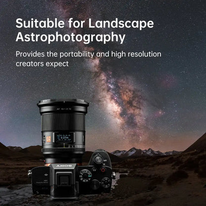 Viltrox AF 16mm F1.8 FE Lens – Full Frame Wide-Angle Fisheye for Sony E ZVE10, A7IV, A7SIII Mirrorless Cameras