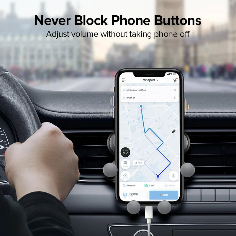 Gravity Car Phone Holder Air Vent Mount – Universal Mobile Support for iPhone 13/12 & Xiaomi GPS