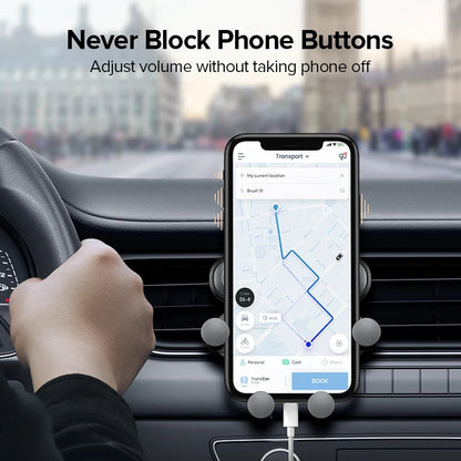 Gravity Car Phone Holder Air Vent Mount – Universal Mobile Support for iPhone 13/12 & Xiaomi GPS