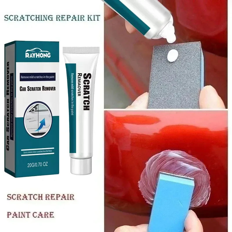 Car Scratch Remover & Paint Care Tool — Auto Swirl Scratch Repair Polishing Compound with Anti-Scratch Wax