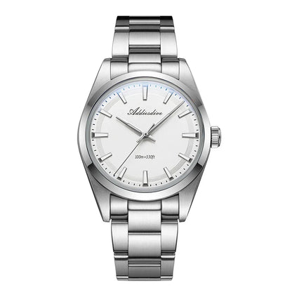 ADDIESDIVE 36MM Men's Stainless Steel Quartz Watch — Luxury Bubble Mirror Glass, 100M Waterproof Timepiece AD2066