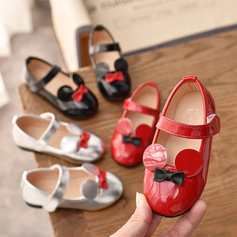 Baby Girls Patent Leather Flats - Soft PU Princess Shoes for Casual & Everyday Wear, Sizes 21-30